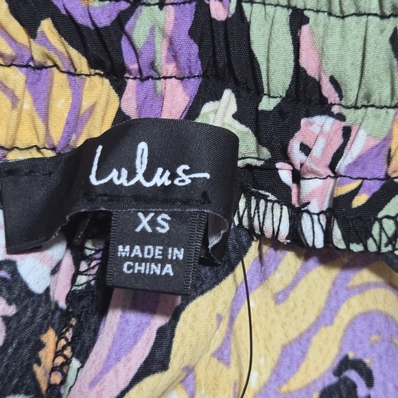 Lulus Womens Tropica Floral Wide Leg Slit Capture The Blooms Palazzo Pants XS - Picture 11 of 11